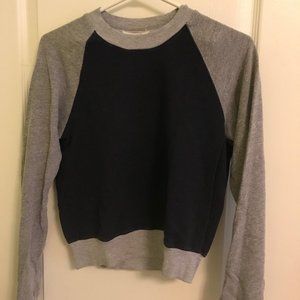 Urban Outfitters Blue and Grey Crew Neck Sweater